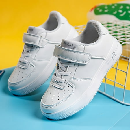 Kids Boys Skate Shoes Soft-soled Sneakers With Velcro