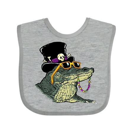 Inktastic Mardi Gras VooDoo Gator Gift Baby Boy or Baby Girl Bib