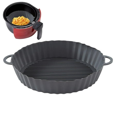 Ksruee Air Fryer Basket Silicone Reusable Air Fryer Baking Pan Heat-resistant Air Fryer Accessories for Home Replacement of Parchment Liner Paper present
Ksruee Air Fryer Basket Silicone Reusable Air Fryer Baking Pan Heat-resistant Air Fryer Accessories for Home Replacement of Parchment Liner Paper present