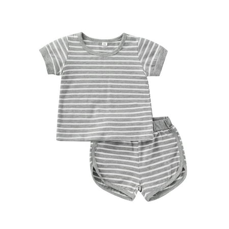 Franhais Baby’s T-shirt and Shorts Set Fashion Stripe Printed Tops and Elastic Short Pants
Franhais Baby’s T-shirt and Shorts Set Fashion Stripe Printed Tops and Elastic Short Pants