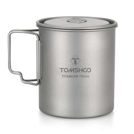 Tomfoto Ultralight 750ml Titanium Cup Outdoor Portable Camping Picnic Water Cup Mug with Foldable Handle
Tomfoto Ultralight 750ml Titanium Cup Outdoor Portable Camping Picnic Water Cup Mug with Foldable Handle
