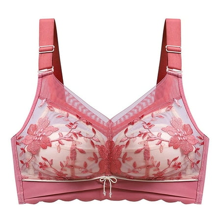 Ruziyoog Cotton Underwear Women Bra Wire Free Underwear Large Size Thin Cup Lace Sexy Bra Summer Clearance Hot Pink L
Ruziyoog Cotton Underwear Women Bra Wire Free Underwear Large Size Thin Cup Lace Sexy Bra Summer Clearance Hot Pink L