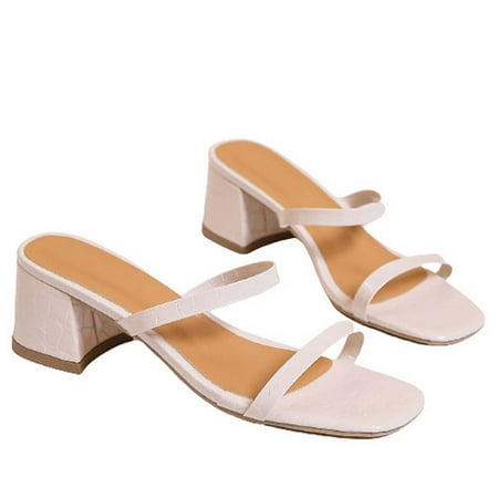 Summer Savings Clearance! PEZHADA Heels for Women Womens Sandals Summer Casual Square Head Slippers Middle Heel Fashion Slippers Beige
Summer Savings Clearance! PEZHADA Heels for Women Womens Sandals Summer Casual Square Head Slippers Middle Heel Fashion Slippers Beige