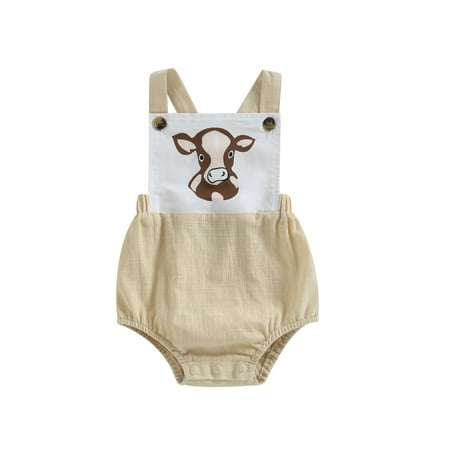 Baby Girls Summer Casual Romper Sleeveless Cattle Head Print Contrast Color Playsuit
Baby Girls Summer Casual Romper Sleeveless Cattle Head Print Contrast Color Playsuit