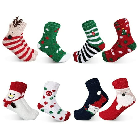 8 Pairs Fuzzy Christmas Socks Plush Slipper Socks Adult Christmas Holiday Socks Winter Warm Fluffy Cozy Crew Socks
8 Pairs Fuzzy Christmas Socks Plush Slipper Socks Adult Christmas Holiday Socks Winter Warm Fluffy Cozy Crew Socks