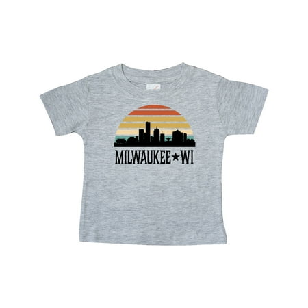 Inktastic Milwaukee Wisconsin Skyline Retro Sunset Gift Baby Boy or Baby Girl T-Shirt
Inktastic Milwaukee Wisconsin Skyline Retro Sunset Gift Baby Boy or Baby Girl T-Shirt