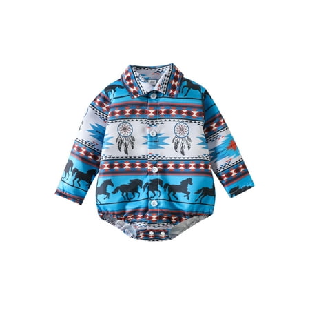 Nokpsedcb Autumn Newborn Baby Boys Shirts Rompers Cow Cactus Print Turn-down Collar Button Long Sleeve Jumpsuits Overllas Blue White 3-6 Months
Nokpsedcb Autumn Newborn Baby Boys Shirts Rompers Cow Cactus Print Turn-down Collar Button Long Sleeve Jumpsuits Overllas Blue White 3-6 Months