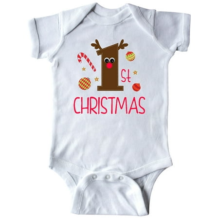 Inktastic 1st Christmas Reindeer Gift Baby Boy or Baby Girl Bodysuit