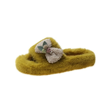 Fangasis Women s Non-slip Slide Sandals Winter Warm Lightweight Indoor Casual Flat Fuzzy Slippers Yellow 5.5
Fangasis Women s Non-slip Slide Sandals Winter Warm Lightweight Indoor Casual Flat Fuzzy Slippers Yellow 5.5