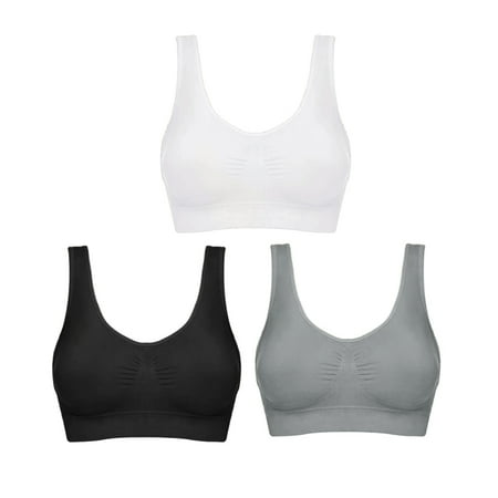 YuanLu Women s Stretch Bra Wirefree Comfort Bra No Boundaries Juniors Seamless Scoop Neck Bralette Sports Bra Sizes S-3XL 3 pack Multicolor
YuanLu Women s Stretch Bra Wirefree Comfort Bra No Boundaries Juniors Seamless Scoop Neck Bralette Sports Bra Sizes S-3XL 3 pack Multicolor