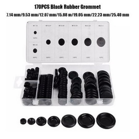 170PCS Black Rubber Grommet Stored in Box Used to Cylinder Valve Pump Electrical Appliance Chemical Pipe Spray Water Pipe Decoration Etc
170PCS Black Rubber Grommet Stored in Box Used to Cylinder Valve Pump Electrical Appliance Chemical Pipe Spray Water Pipe Decoration Etc