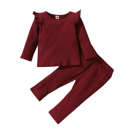 Glonme Baby Crew Neck Cute Outfits Plain Party 2Pcs Outfit Suit Solid Color Playing Tops + Pants
Glonme Baby Crew Neck Cute Outfits Plain Party 2Pcs Outfit Suit Solid Color Playing Tops + Pants