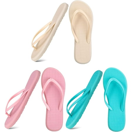 3 Pcs Women Girls Slim Flip Flops Colored Summer Casual Flip Flop Sandals Rubber Thong Style Cute Sandals for Women Shower
3 Pcs Women Girls Slim Flip Flops Colored Summer Casual Flip Flop Sandals Rubber Thong Style Cute Sandals for Women Shower