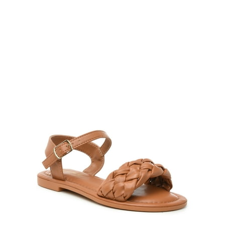 Nicole Miller Youth Girls Braided Strap Buckle Sandal Sizes 11-3