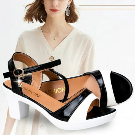 Aayomet Wedge Sandals for Women Casual Sandal Heels Leather Heels Sandals Summer Fish Mouth Thick Sole Cutout High Heel Sandals Black 8
Aayomet Wedge Sandals for Women Casual Sandal Heels Leather Heels Sandals Summer Fish Mouth Thick Sole Cutout High Heel Sandals Black 8