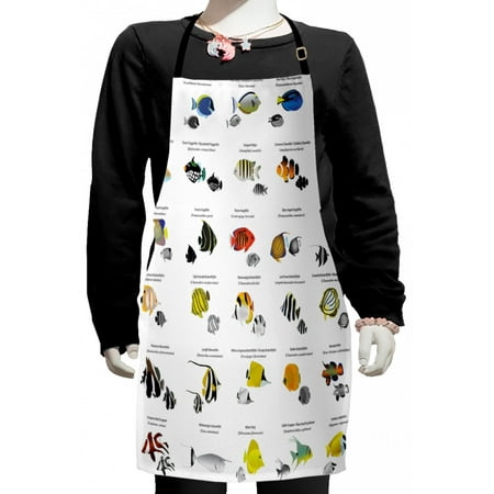 Ocean Kids Apron Illustration of Different Fish Species Underwater Aquatic Educational Picture Boys Girls Apron Bib with Adjustable Ties for Cooking Baking Painting Yellow Blue Black by Ambesonne
Ocean Kids Apron Illustration of Different Fish Species Underwater Aquatic Educational Picture Boys Girls Apron Bib with Adjustable Ties for Cooking Baking Painting Yellow Blue Black by Ambesonne