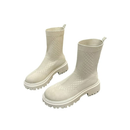 SIMANLAN Womens Elastic Boot Pull On Sock Boots Platform Winter Shoes Office Breathable Walking Chunky Heel Beige 5
SIMANLAN Womens Elastic Boot Pull On Sock Boots Platform Winter Shoes Office Breathable Walking Chunky Heel Beige 5