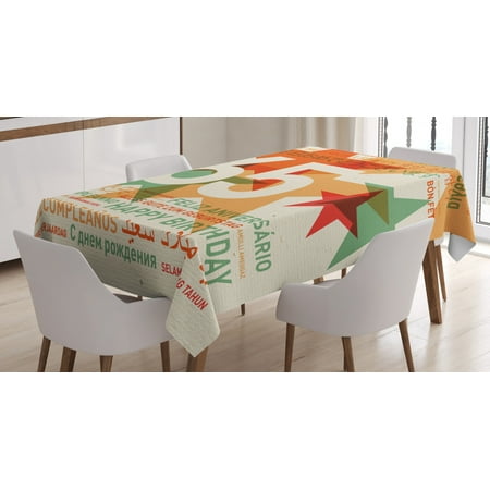 65th Birthday Decorations Tablecloth Happy Birthday in Languages French Italian Worldwide Celebration Rectangular Table Cover for Dining Room Kitchen 60 X 84 Inches Multicolor by Ambesonne
65th Birthday Decorations Tablecloth Happy Birthday in Languages French Italian Worldwide Celebration Rectangular Table Cover for Dining Room Kitchen 60 X 84 Inches Multicolor by Ambesonne