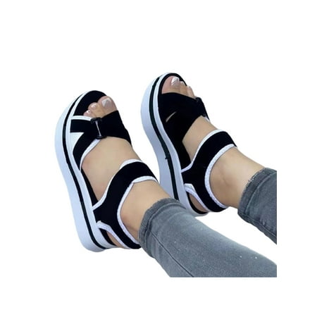 SIMANLAN Womens Platform Sandals Open Toe Summer Shoe Thick Sole Sandal Ladies Fashion Casual Shoes Women Beach Black 7
SIMANLAN Womens Platform Sandals Open Toe Summer Shoe Thick Sole Sandal Ladies Fashion Casual Shoes Women Beach Black 7
