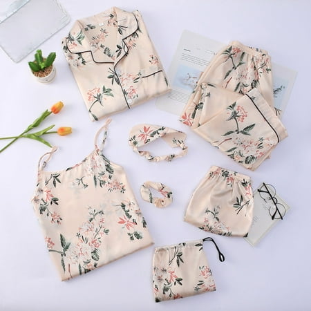 Juebong Underwear for Women Clearance Under $10.00 7 Pieces Women s Pajamas Sets Faux Silk Pyjama Women s Pajamas Sleepwear Sets Spring Summer Homewear Beige M
Juebong Underwear for Women Clearance Under $10.00 7 Pieces Women s Pajamas Sets Faux Silk Pyjama Women s Pajamas Sleepwear Sets Spring Summer Homewear Beige M