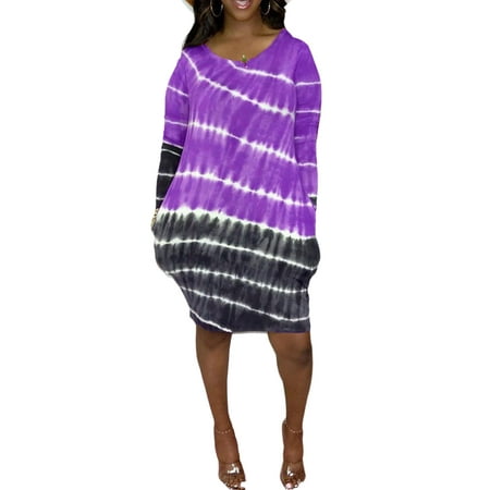 FASHIONWT Women Gradient Striped One-Piece With Pockets Long Sleeve Round Neck Baggy Knee-Length Dress
FASHIONWT Women Gradient Striped One-Piece With Pockets Long Sleeve Round Neck Baggy Knee-Length Dress