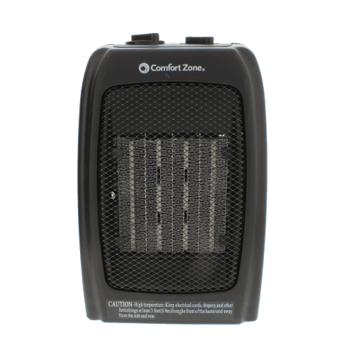 Comfort Zone CZ442 1500-Watt Ceramic Electric Portable Heater, Black