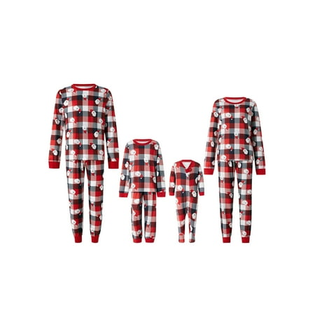Suanret Family Matching Christmas Pajamas Long Sleeve Plaid Cartoon Santa Tops + Long Pants Baby Romper Sleepwear Red Mom-XL
Suanret Family Matching Christmas Pajamas Long Sleeve Plaid Cartoon Santa Tops + Long Pants Baby Romper Sleepwear Red Mom-XL