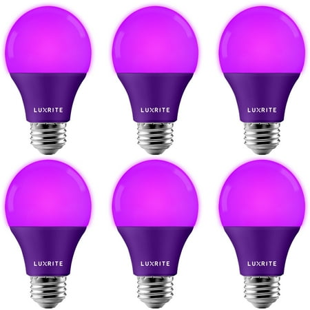 Luxrite A19 LED Purple Light Bulbs 60W Equivalent Non-Dimmable UL Listed E26 Base 6-Pack
Luxrite A19 LED Purple Light Bulbs 60W Equivalent Non-Dimmable UL Listed E26 Base 6-Pack