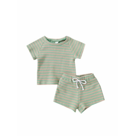 Nokpsedcb Infant Girls Summer 2PCS Outfit Sets Striped Top Drawstring Shorts Green 18-24 Months
Nokpsedcb Infant Girls Summer 2PCS Outfit Sets Striped Top Drawstring Shorts Green 18-24 Months