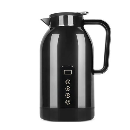 Megawheels Electric Car Cup Travel Heating Cup | Black Car Heating Kettle | 1150ml 12V/24V Electric Cup for Car Smart Car Cup Food Grade Stainless Steel for Milk Drinks