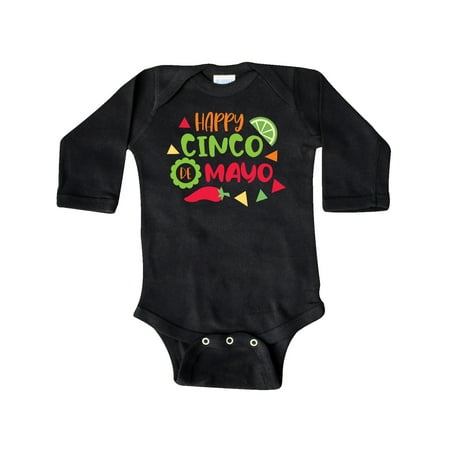 Inktastic Happy Cinco De Mayo with Lime and Red Pepper Gift Baby Boy or Baby Girl Long Sleeve Bodysuit 
Inktastic Happy Cinco De Mayo with Lime and Red Pepper Gift Baby Boy or Baby Girl Long Sleeve Bodysuit