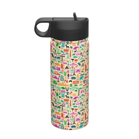 Adobk Travel Print Water Bottle 18oz Sports Insulated Kettle for Cycling Gym Basketball Outdoor Suitable as a Present
Adobk Travel Print Water Bottle 18oz Sports Insulated Kettle for Cycling Gym Basketball Outdoor Suitable as a Present