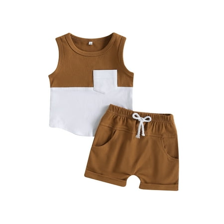 Bagilaanoe 2pcs Newborn Baby Boys Short Pants Set Patchwork Sleeveless Tank Tops + Shorts 3M 6M 12M 18M 24M Infant Casual Summer Outfits
Bagilaanoe 2pcs Newborn Baby Boys Short Pants Set Patchwork Sleeveless Tank Tops + Shorts 3M 6M 12M 18M 24M Infant Casual Summer Outfits