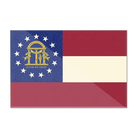 Georgia State Flag - Letterpress - Lantern Press Artwork (36x24 Acrylic Wall Art Gallery Quality)