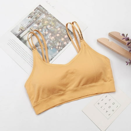 Follure Ladies casual underwear bra Women Wireless Bra Top Vest Breathable Chest Pad Wearing Sports Underwear Orange One size
Follure Ladies casual underwear bra Women Wireless Bra Top Vest Breathable Chest Pad Wearing Sports Underwear Orange One size