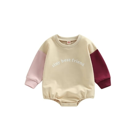 Arvbitana Newborn Baby Girl Crewneck Sweatshirt Romper Oversized Color Block Bodysuit Tops Cute Spring Clothes
Arvbitana Newborn Baby Girl Crewneck Sweatshirt Romper Oversized Color Block Bodysuit Tops Cute Spring Clothes
