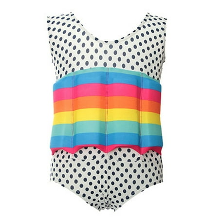 

Baby Girl 1-Piece Swimsuit Buoyancy Conjoined Beach With Romper Adjustable Suit Float Bathing Suit Size One Size