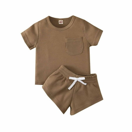 Pejock Infant Toddler Baby Girls Boys Clothes Outfits Shirt Short Sets Summer with Pocket T-shirt Short Sleeve Shorts 2 Piece Set Multi- Style for 18-24Months
Pejock Infant Toddler Baby Girls Boys Clothes Outfits Shirt Short Sets Summer with Pocket T-shirt Short Sleeve Shorts 2 Piece Set Multi- Style for 18-24Months