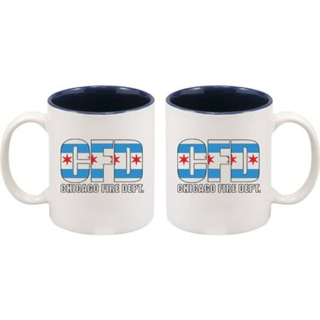 Chicago Fire Department Coffee Mug Chicago Flag 2-Sided