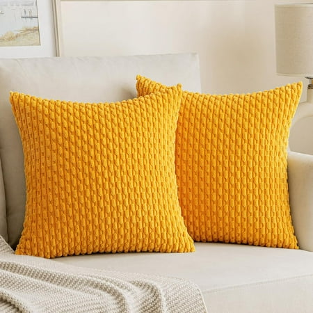 EMEMA Fall Throw Pillow Covers 16x16 inch Set of 2 Striped Soft Decorative Corduroy Boho Pillowcases Square Cushion Cover Farmhouse Home Decor for Couch Sofa Bed Living Room Golden Yellow
EMEMA Fall Throw Pillow Covers 16x16 inch Set of 2 Striped Soft Decorative Corduroy Boho Pillowcases Square Cushion Cover Farmhouse Home Decor for Couch Sofa Bed Living Room Golden Yellow