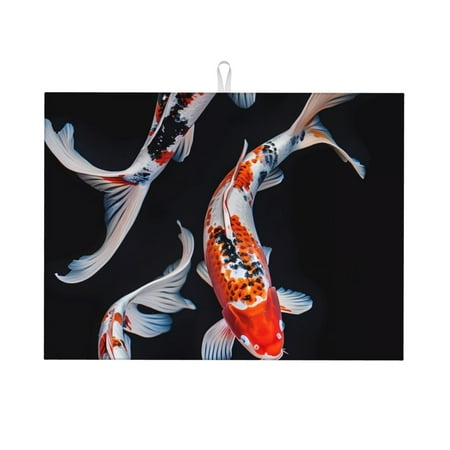 Cauagu Dish Drying Mat 24*18 inch Absorbent Dish Drainer Kitchen Counter Dish Drying Pad for Countertops Sinks Draining Racks( Tricolor Koi Fish Trio)
Cauagu Dish Drying Mat 24*18 inch Absorbent Dish Drainer Kitchen Counter Dish Drying Pad for Countertops Sinks Draining Racks( Tricolor Koi Fish Trio)