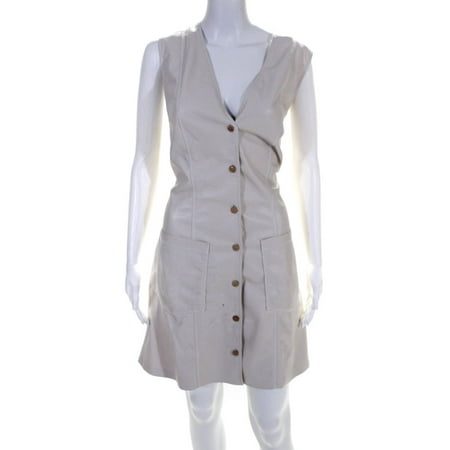 Pre-owned|Nanushka Womens Vegan Leather Menphi Dress Size 12 13569356