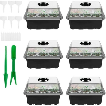 Adifare 6Pcs Seedling Starter Trays 12 Cells Seedling Starter Tray Plant Starter Kit with Adjustable Humidity Vents Seedling Starter Tray for Germination Growing
Adifare 6Pcs Seedling Starter Trays 12 Cells Seedling Starter Tray Plant Starter Kit with Adjustable Humidity Vents Seedling Starter Tray for Germination Growing