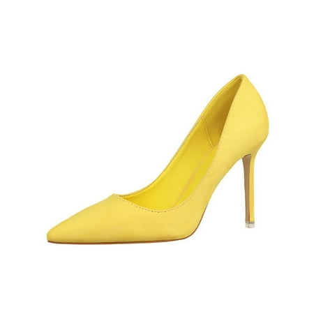 Glookwis Women Pumps Pointed Toe Stiletto Heel Heeled Dress Shoes Ladies Comfort Slip Resistant High Heels Lightweight On Yellow 9
Glookwis Women Pumps Pointed Toe Stiletto Heel Heeled Dress Shoes Ladies Comfort Slip Resistant High Heels Lightweight On Yellow 9