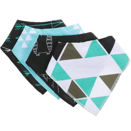 4pcs Baby Bib Baby Drooling Bibs Cotton Bandana Bibs Baby Saliva Bib Feeding Bib