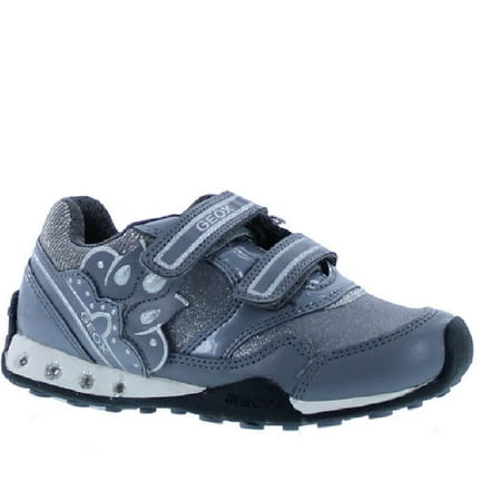 Geox Girls Jocker Breatheable Light Up Fashion Sneakers Grey 24