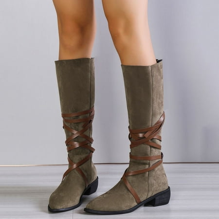 eczipvz Womens Shoes Ladies Fashion Solid Color Suede Lace Up Pointed Toe British Style Heel Long Boots Calf High Boots for Women Army Green Size 6.5
eczipvz Womens Shoes Ladies Fashion Solid Color Suede Lace Up Pointed Toe British Style Heel Long Boots Calf High Boots for Women Army Green Size 6.5