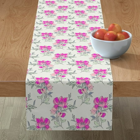 Cotton Sateen Table Runner 90 - Vintage Floral Dot Watercolor Flowers Polka Retro Pink Purple Print Womens Print Custom Table Linens by Spoonflower
Cotton Sateen Table Runner 90 - Vintage Floral Dot Watercolor Flowers Polka Retro Pink Purple Print Womens Print Custom Table Linens by Spoonflower