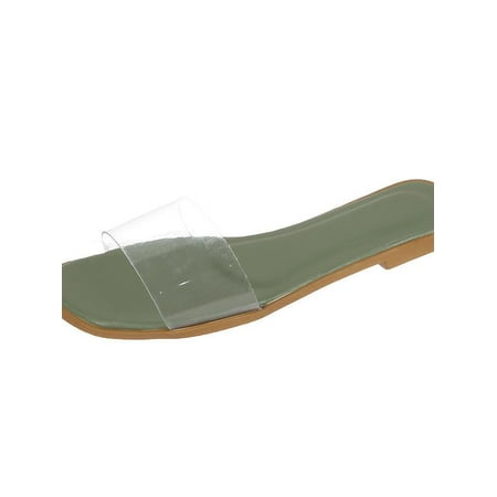 MarinaVida Clear Band Flat Slide Sandals for Women Open Toe Lightweight Slip-Resistant Beach Slippers Sandal
MarinaVida Clear Band Flat Slide Sandals for Women Open Toe Lightweight Slip-Resistant Beach Slippers Sandal