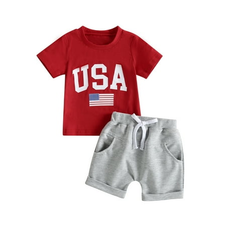 Qtinghua 4th of July Toddler Baby Boy Outfit Short Sleeve Letter T-Shirt Top and Shorts Independence Day Clothes Red 12-18 Months
Qtinghua 4th of July Toddler Baby Boy Outfit Short Sleeve Letter T-Shirt Top and Shorts Independence Day Clothes Red 12-18 Months